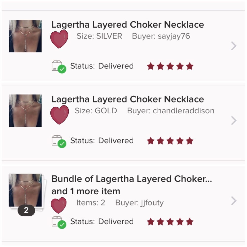 GOLD Lagertha ♡ Layered Choker Necklace - Picture 3 of 7